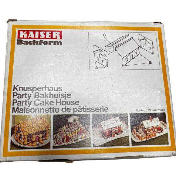 Vintage Kaiser Backform Knusperhause Party Cake House Pan w/Recipe West Germany - Picture 2 of 10